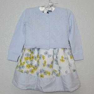 babyGap Floral Dress + Cardigan